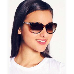 Kate Spade Gayla Sunglasses Brown Tortoise With Gold Arms
